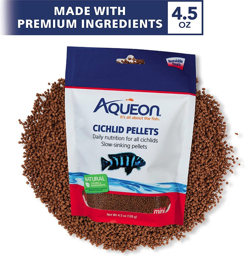 13.5 oz (3 x 4.5 oz) Aqueon Mini Cichlid Food Pellets