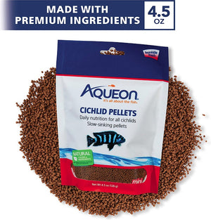 13.5 oz (3 x 4.5 oz) Aqueon Mini Cichlid Food Pellets