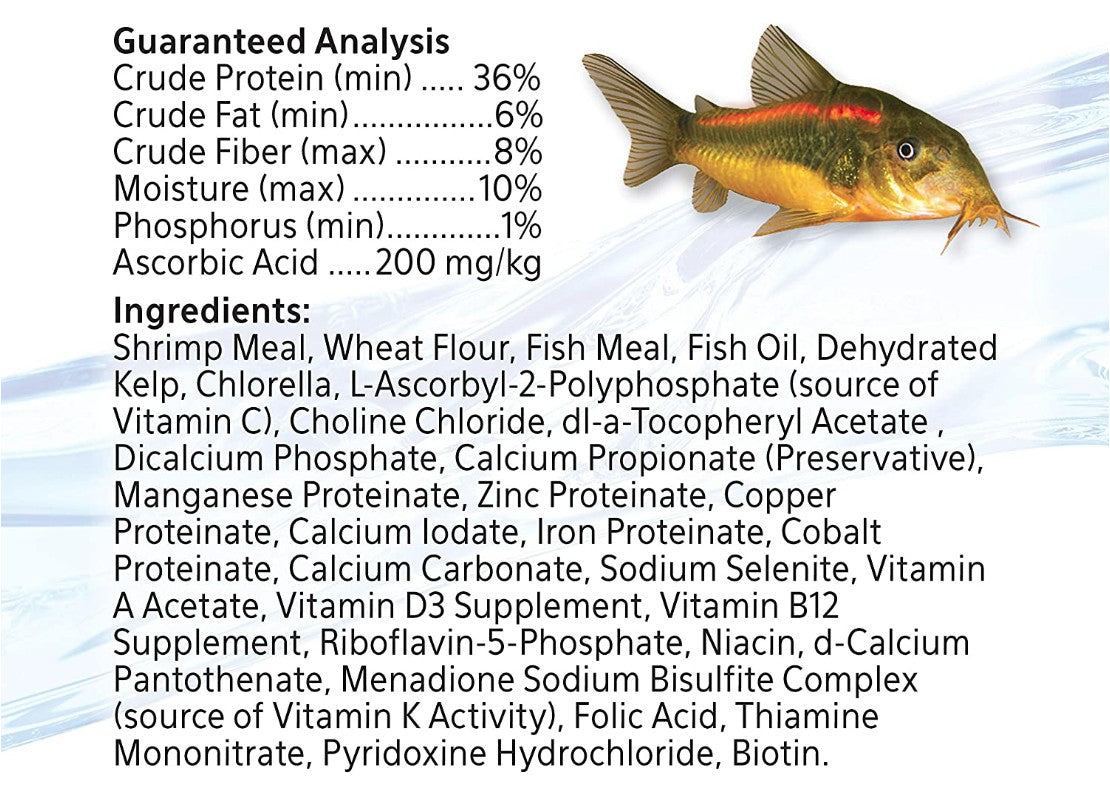 19.5 oz (6 x 3.25 oz) Aqueon Shrimp Pellets Fish Food Sinking Pellets for Tropical Fish and Bottom Feeders