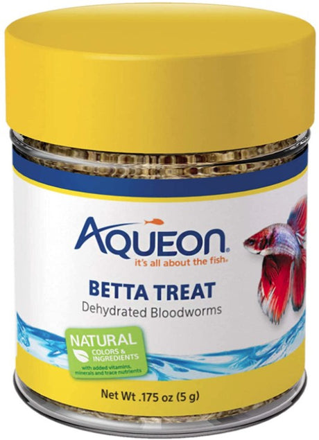 2.1 oz (12 x 0.175 oz) Aqueon Betta Treat Freeze Dried Bloodworms