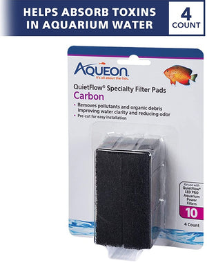 24 count (6 x 4 ct) Aqueon Carbon for QuietFlow LED Pro Power Filter 10