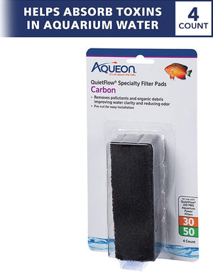 4 count Aqueon Carbon for QuietFlow LED Pro Power Filter 30/50
