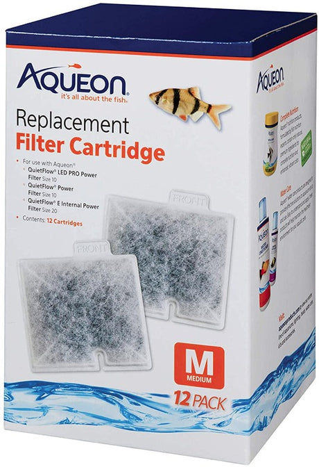12 count Aqueon QuietFlow Replacement Filter Cartridge Medium