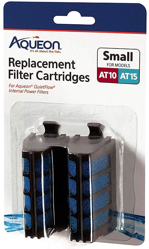 Small - 12 count (6 x 2 ct) Aqueon Replacement QuietFlow Internal Filter Cartridges