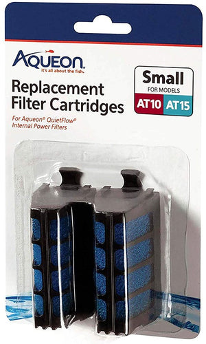 Small - 12 count (6 x 2 ct) Aqueon Replacement QuietFlow Internal Filter Cartridges