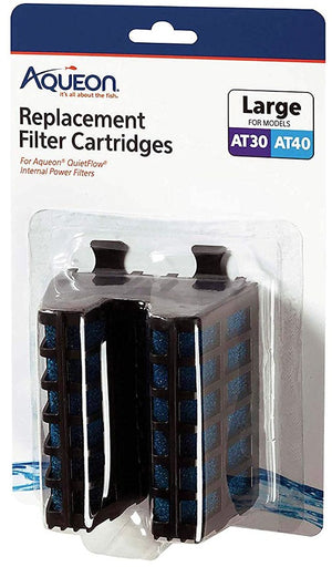 Large - 12 count (6 x 2 ct) Aqueon Replacement QuietFlow Internal Filter Cartridges