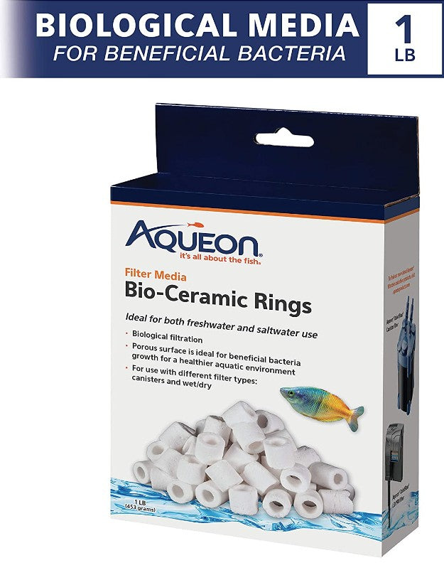 3 lb (3 x 1 lb) Aqueon QuietFlow Bio Ceramic Rings Filter Media