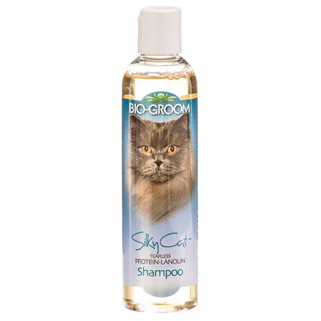 8 oz Bio Groom Silky Cat Tearless Protein and Lanolin Shampoo