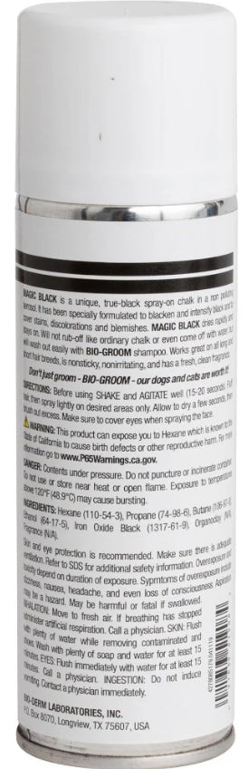 48 oz (6 x 8 oz) Bio Groom Magic Black Color Enhancing Dry Shampoo