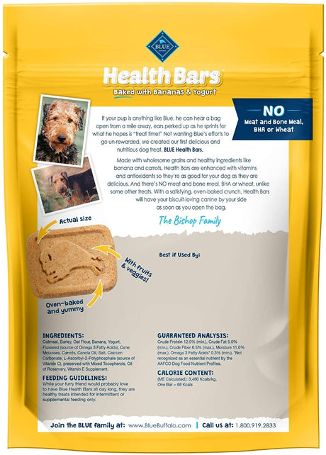 16 oz Blue Buffalo Health Bars Baked with Bananas and Yogurt