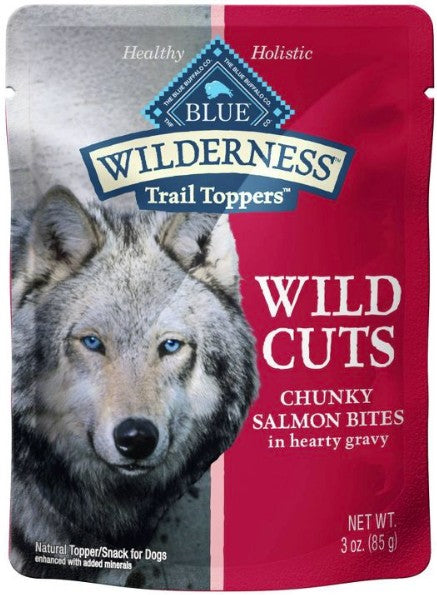 9 oz (3 x 3 oz) Blue Buffalo Wilderness Trail Toppers Wild Cuts Salmon in Gravy