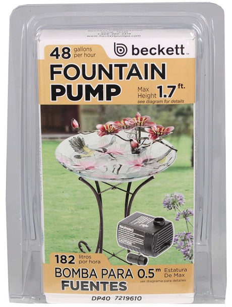 Beckett Crystal Pond and Fountain Water Pump - PetMountain.com