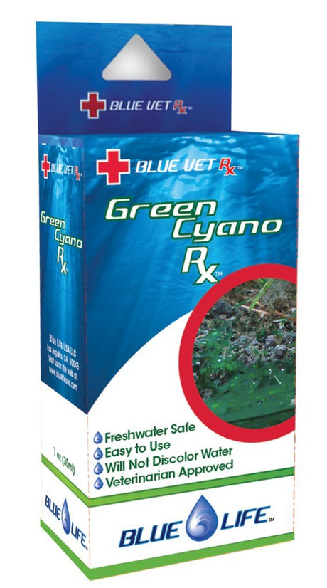 3 oz (3 x 1 oz) Blue Life Green Cyano Rx for Aquariums