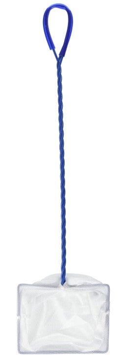 5" net - 12 count Blue Ribbon Pet Easy Catch Nylon Soft and Fine Mesh Aquarium Net with Long Handle