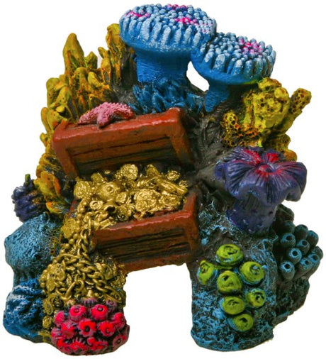 Blue Ribbon Exotic Environments Lost Treasure Reef Aquarium Ornament - PetMountain.com