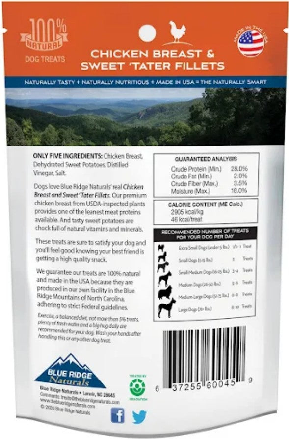60 oz (12 x 5 oz) Blue Ridge Naturals Chicken Breast and Sweet Tater Fillets