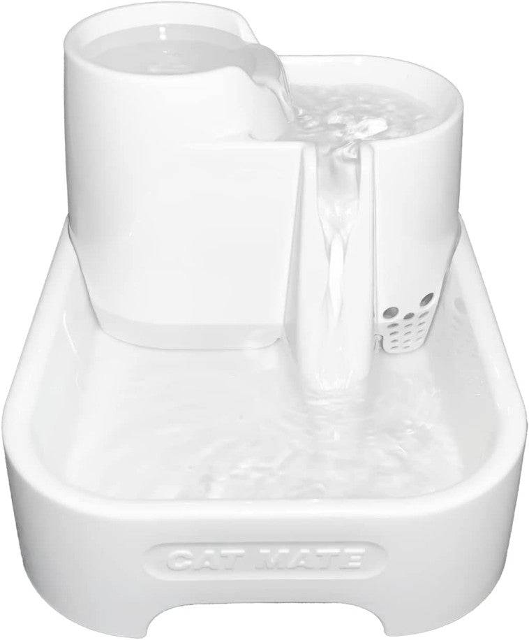 Cat Mate Pet Fountain with Three Drinking Tiers for Cats and Small Dogs - PetMountain.com