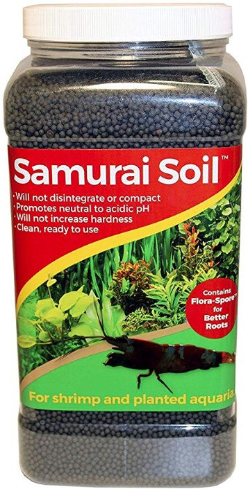 CaribSea Samurai Soil Contains Flora-Spore for Better Roots for Shrimp and Planted Aquariums - PetMountain.com