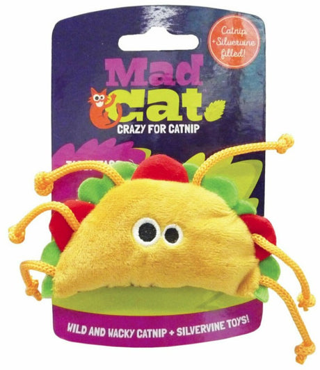6 count Mad Cat Crazy for Catnip Tabby Taco Cat Toy