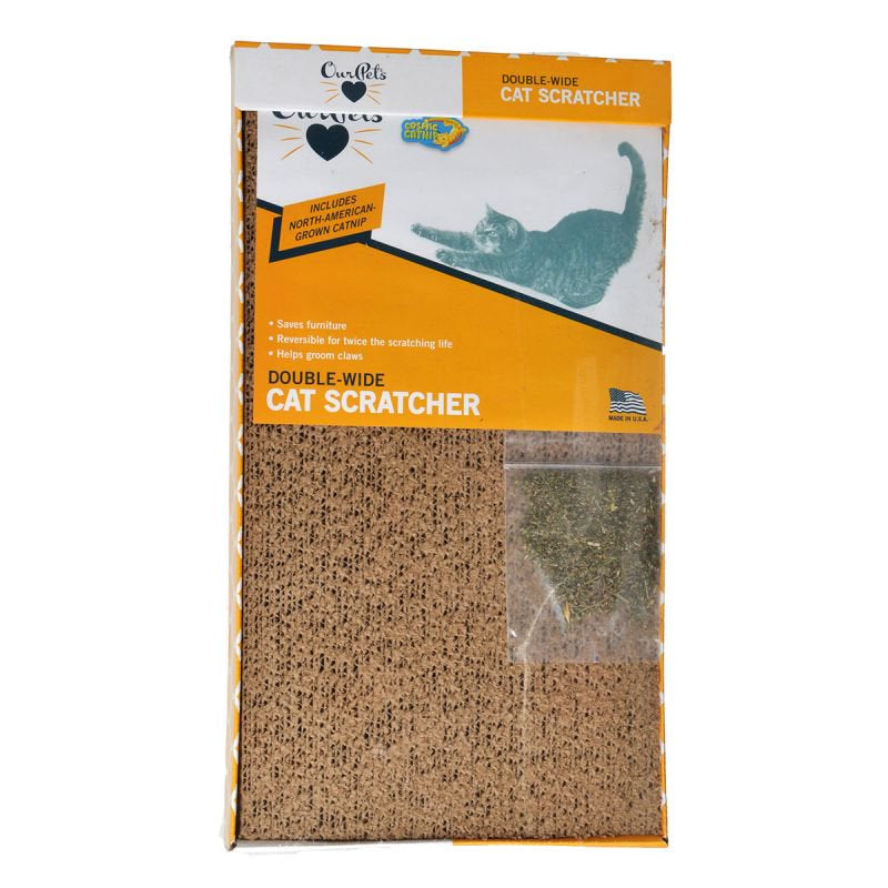 OurPets Cosmic Catnip Double Wide Cardboard Scratching Post - PetMountain.com