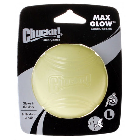 Large - 3 count Chuckit Max Glow Ball for Dogs