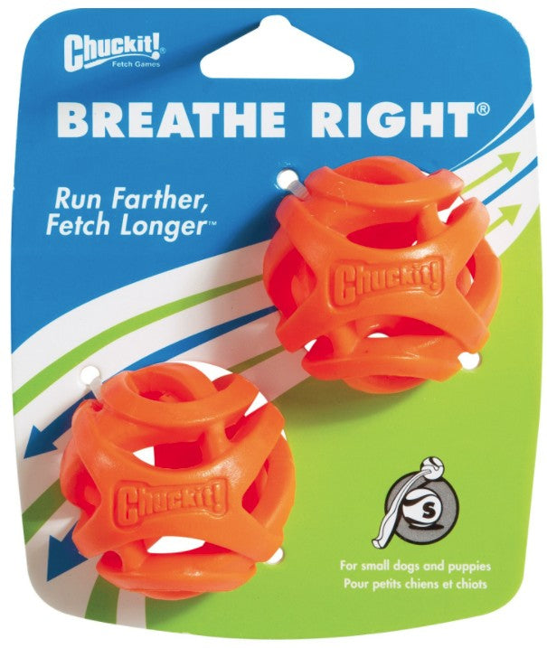 Small - 8 count (4 x 2 ct) Chuckit Breathe Right Fetch Ball Dog Toy