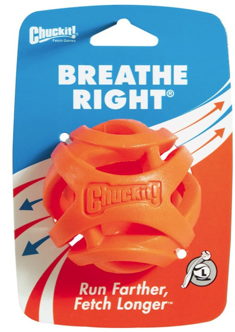 Large - 1 count Chuckit Breathe Right Fetch Ball Dog Toy