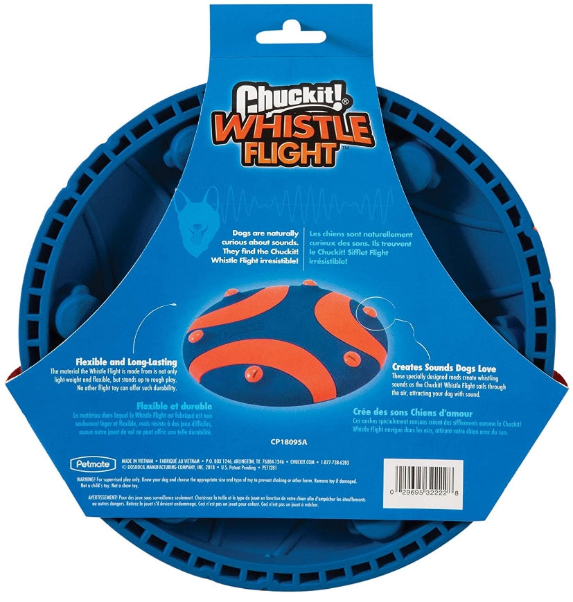 Chuckit Whistle Flight Disc Dog Toy - PetMountain.com