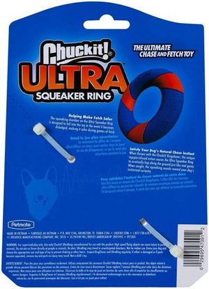 1 count Chuckit Ultra Squeaker Ring Dog Toy