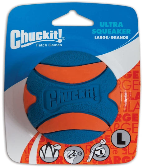 Large - 3 count Chuckit Ultra Squeaker Ball Dog Toy