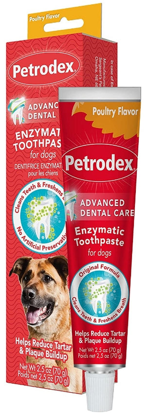 12 count (12 x 2.5 oz) Sentry Petrodex Enzymatic Toothpaste for Dogs Poultry Flavor