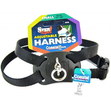 Coastal Pet Size Right Nylon Adjustable Pet Harness Black - PetMountain.com
