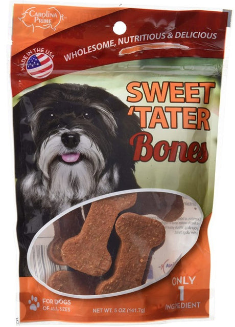 5 oz Carolina Prime Sweet Tater Bones Dog Treats