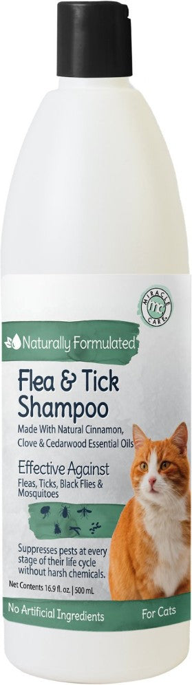 Miracle Care Natural Flea and Tick Shampoo For Cats - PetMountain.com