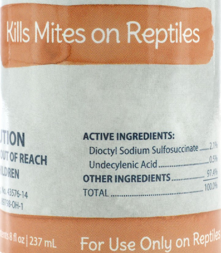 8 oz Miracle Care Reptile Spray Kills Mites on Reptiles