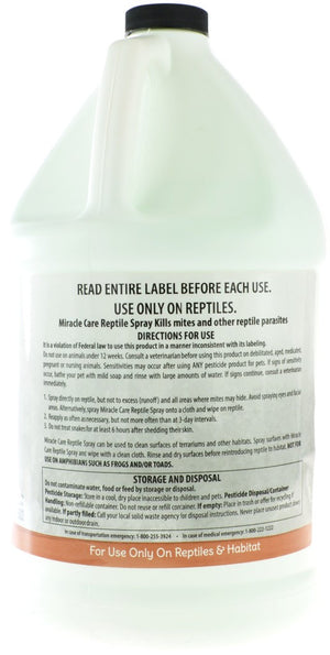 2 gallon (2 x 1 gal) Miracle Care Reptile Spray Kills Mites on Reptiles