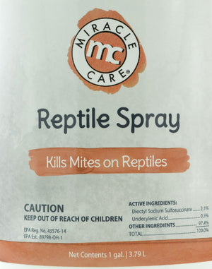 1 gallon Miracle Care Reptile Spray Kills Mites on Reptiles