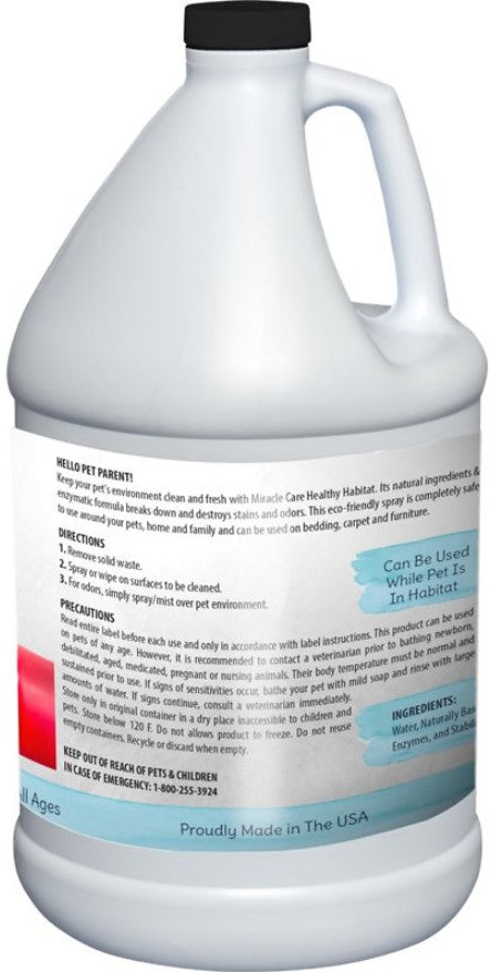 2 gallon (2 x 1 gal) Miracle Care Healthy Habitat Cleaner and Deodorizer