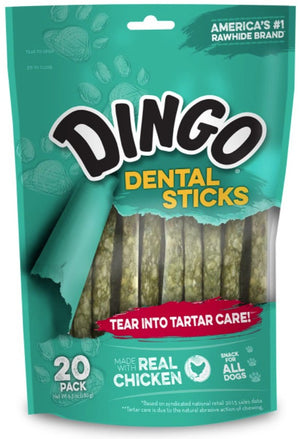 120 count (6 x 20 ct) Dingo Dental Sticks for Tartar Control