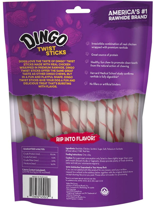 Dingo Twist Sticks with Real Chicken Regular - PetMountain.com