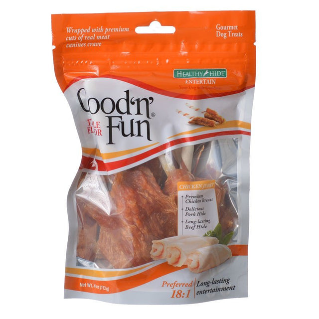 Healthy Hide Good'n' Fun Triple-Flavor Wings Chicken, Pork and Beef Hide - PetMountain.com