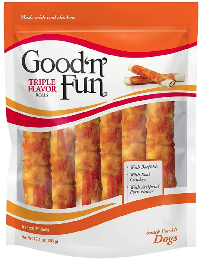 Healthy Hide Good N Fun Triple Flavor Rolls - PetMountain.com