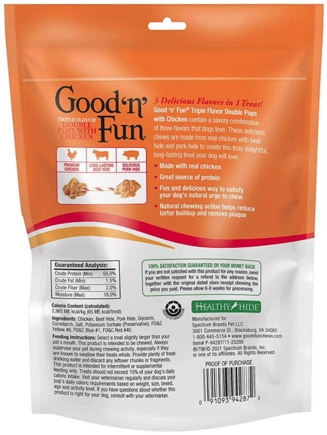 Healthy Hide Good N Fun Double Pops with Chicken - PetMountain.com