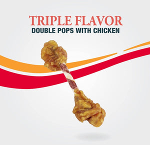 5.5 oz Healthy Hide Good N Fun Double Pops with Chicken