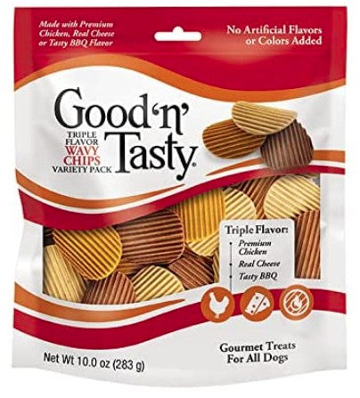 Healthy Hide Good n Tasty Triple Flavor Wavy Chips Variety Pack for Dogs - PetMountain.com