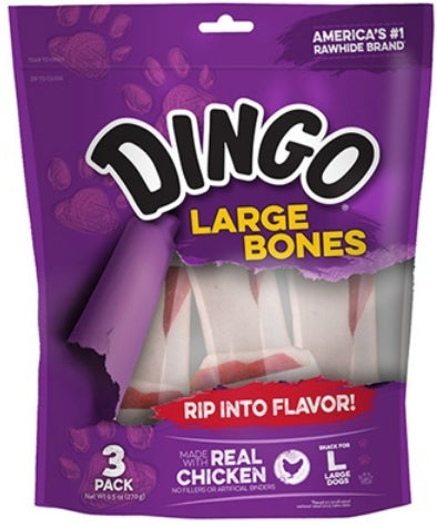 12 count (4 x 3 ct) Dingo Large Bones with Real Chicken