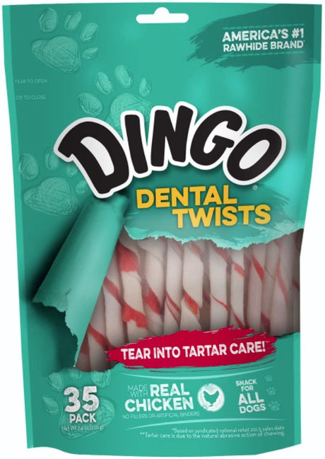 35 count Dingo Dental Twists with Real Chicken
