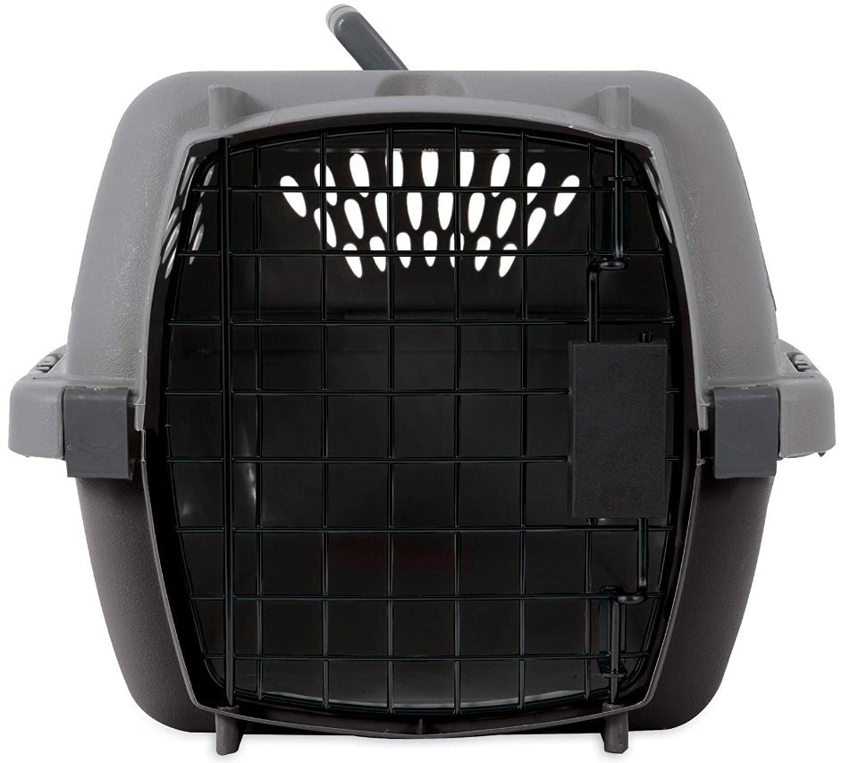 Small - 3 count Aspen Pet Porter Heavy-Duty Pet Carrier Storm Gray and Black