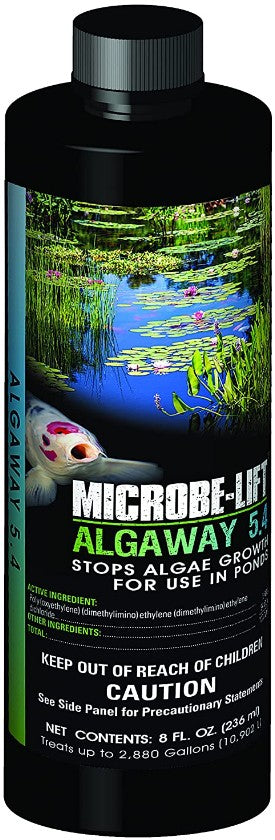 32 oz (4 x 8 oz) Microbe-Lift Pond Algaway 5.4 Algaecide for Ponds Stops Algae Growth