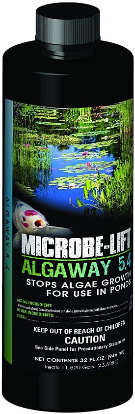 32 oz Microbe-Lift Pond Algaway 5.4 Algaecide for Ponds Stops Algae Growth